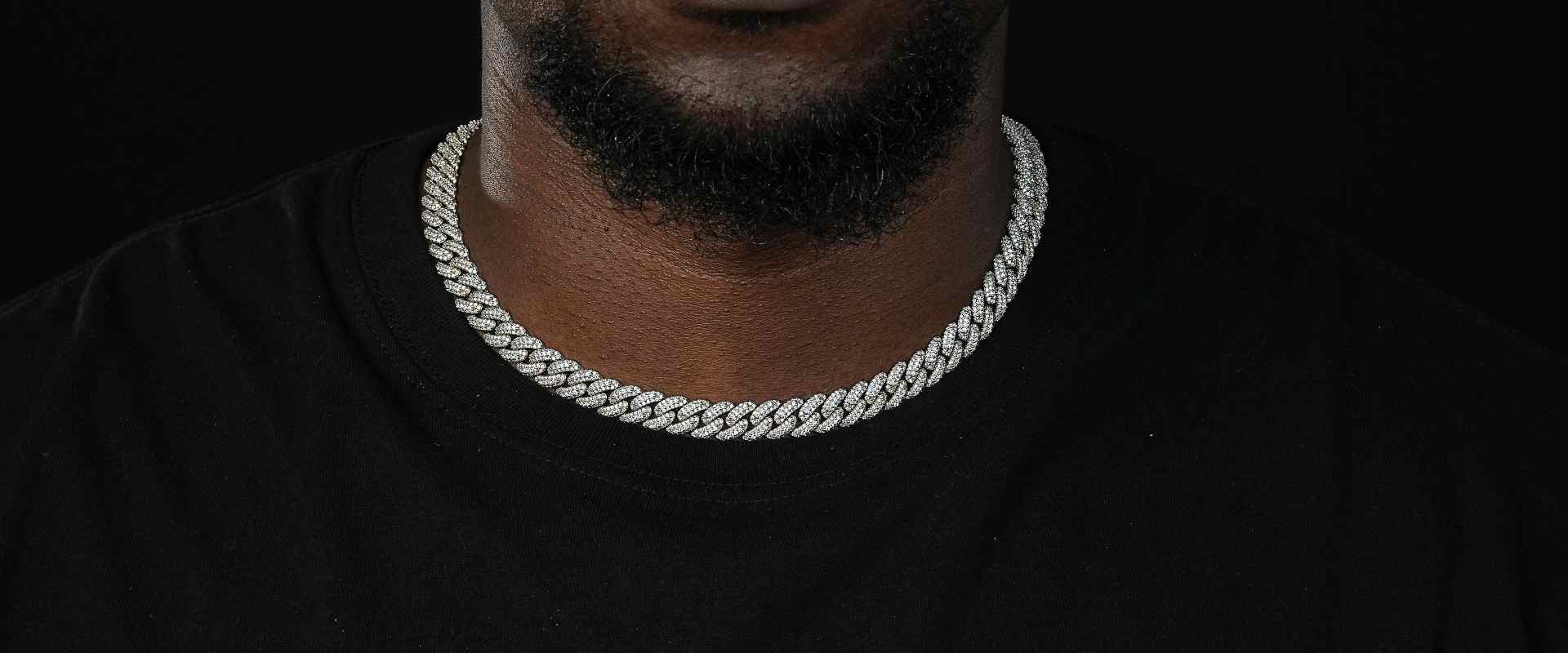 Shining Star Jewelry Men VVS Moissanite Iced Out 10mm Bling Bling Cuban Necklace