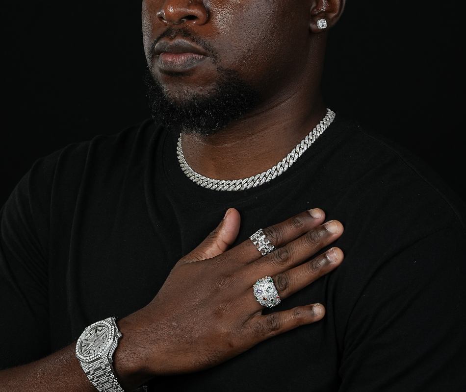 Shining Star Jewelry Men VVS Moissanite Iced Out 10mm Bling Bling Cuban Necklace