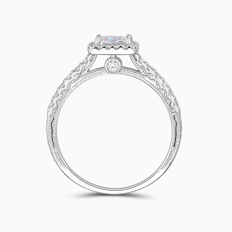 Moissanite sterling silver women's ring | Moissanite hip hop jewelry manufacturer