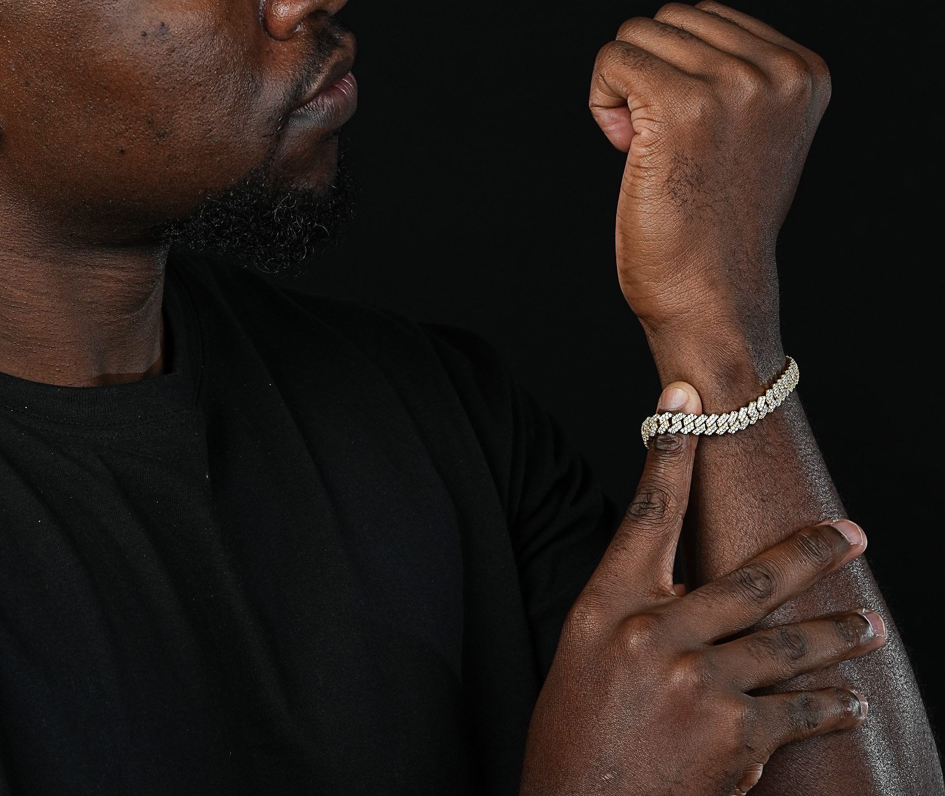 Shining Star Jewelry Hip Hop Fashion Trend 14K Gold Plated Miami Cuban Bracelet