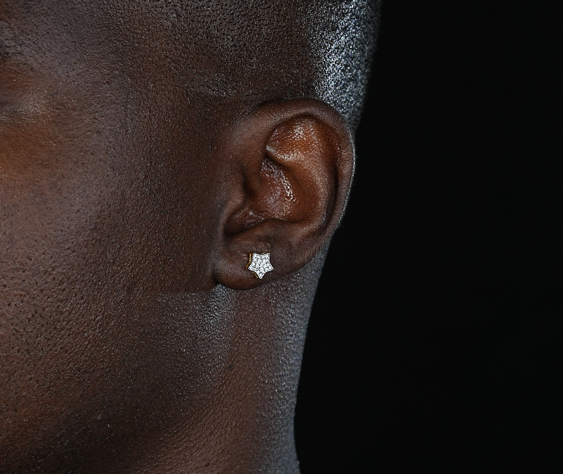 Shining Star Jewelry Fashion Exquisite Moissanite Sparkling Star Stud Earrings