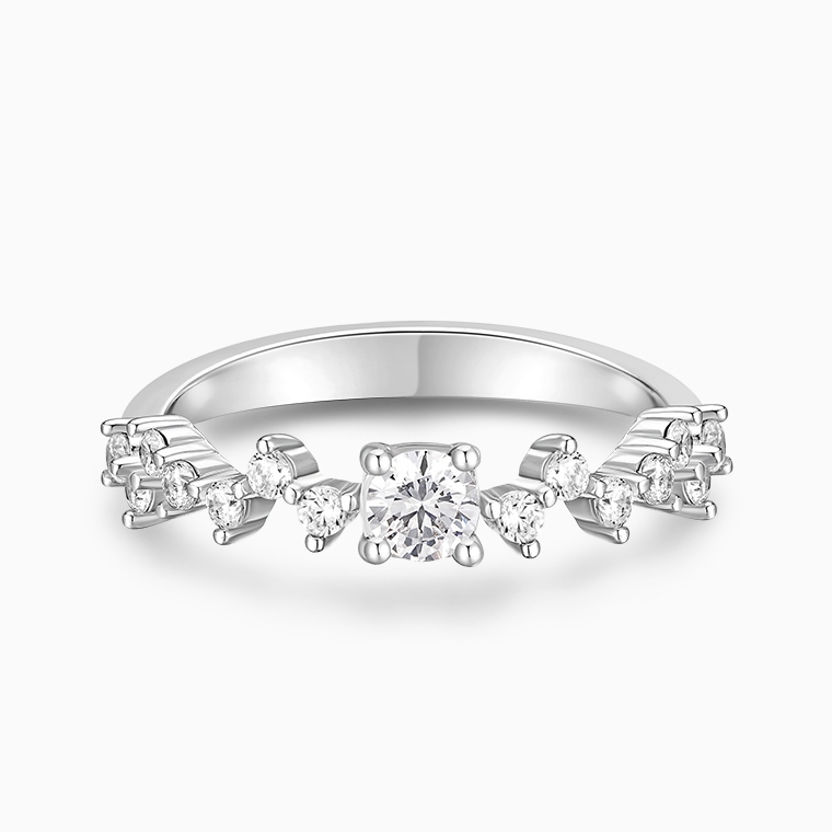 Shining Star Jewelry Holiday Gift Fashion Sterling Silver Diamond Women's Ring