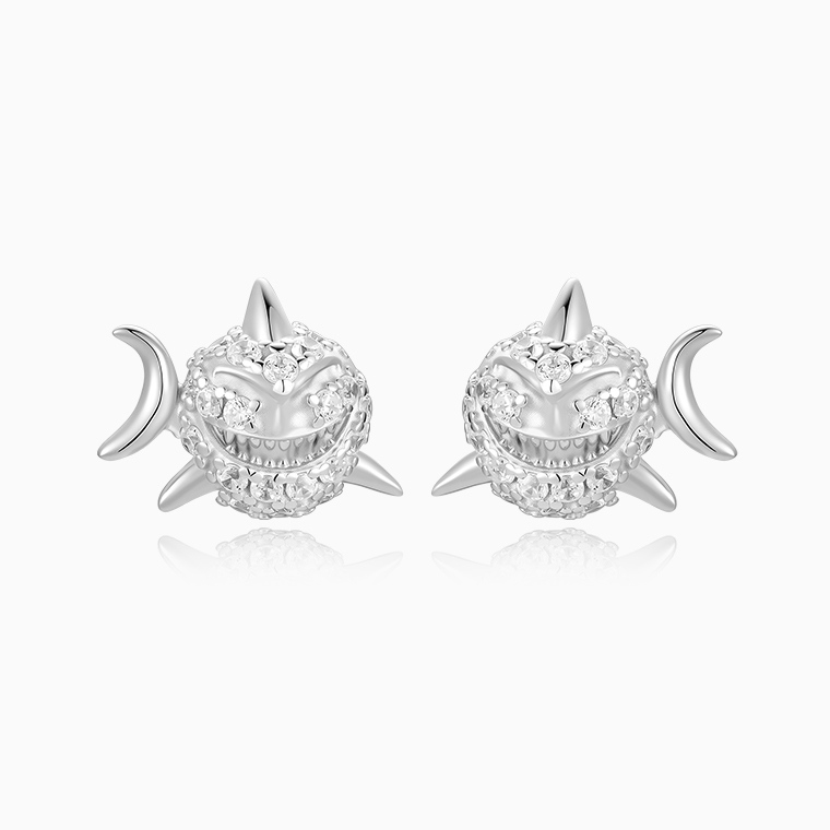 Shining Star Jewelry New Arrival Hip Hop Mens VVS Moissanite Shark Stud Earrings