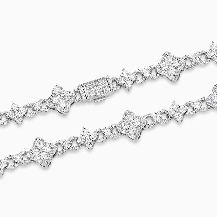 Shining Star Jewelry Hiphop Iced Out CZ Four Leaf Clover Infinity Necklace Women Shining Star Jewelry Hiphop Iced Out CZ Four Leaf Clover Infinity Necklace Women