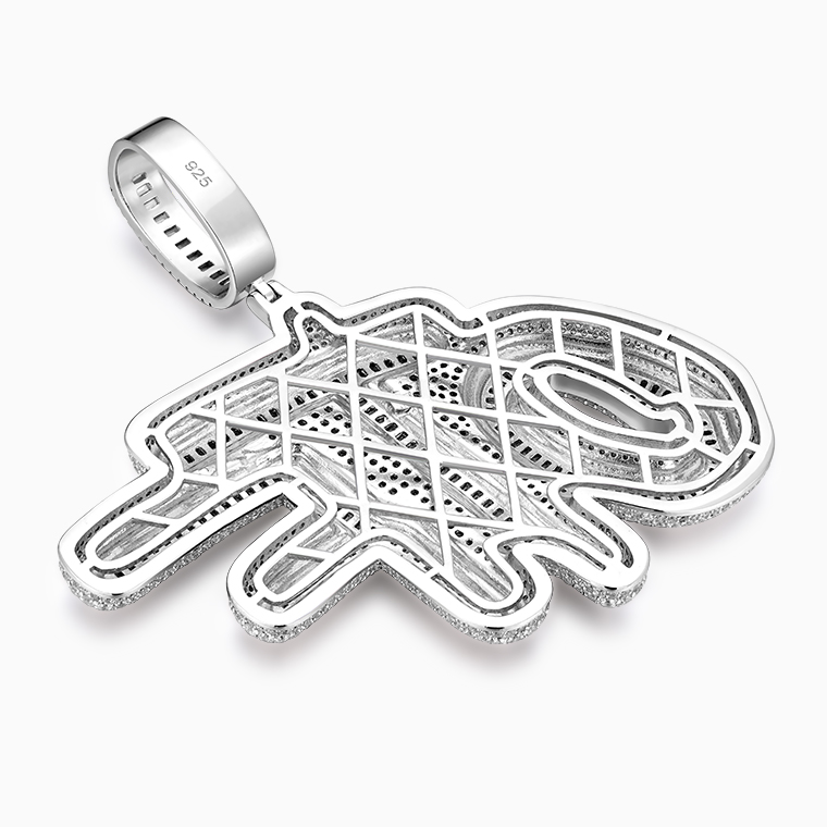 Shining Star Jewelry Micro Pave 5A Cubic Zirconia Letter OTF Pendant Necklace