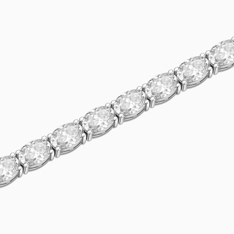 Shining Star Jewelry Women's Cubic Zirconia Oval Cut 925 Silver Tennis Bracelet Shining Star Jewelry Women's Cubic Zirconia Oval Cut 925 Silver Tennis Bracelet