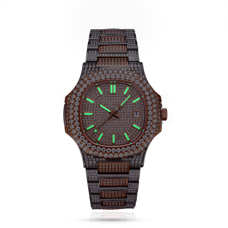 Custom Men&rsquo;s Moissanite Mechanical Watches