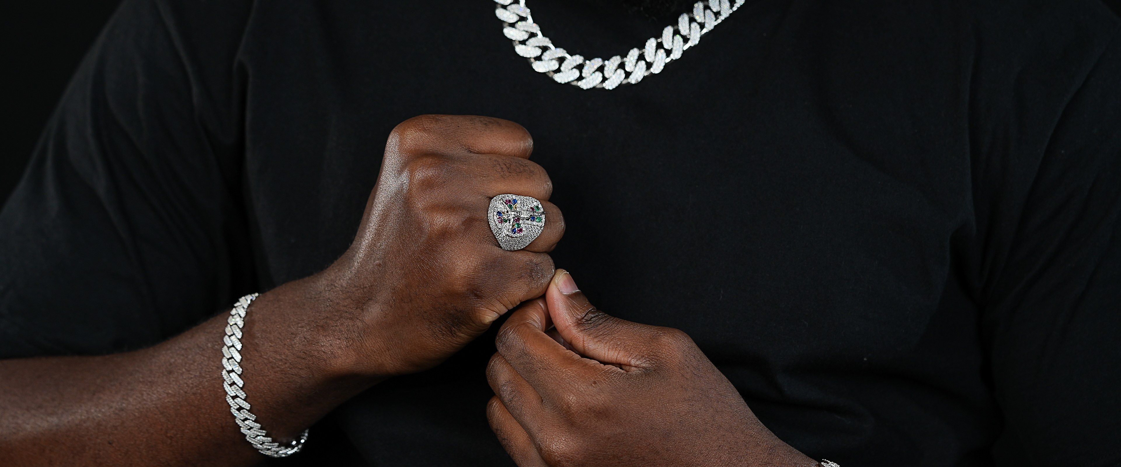 Shining Star Jewelry Hip Hop Christian Jesus Cross Colored Zircon Crucifix Ring Shining Star Jewelry Hip Hop Christian Jesus Cross Colored Zircon Crucifix Ring