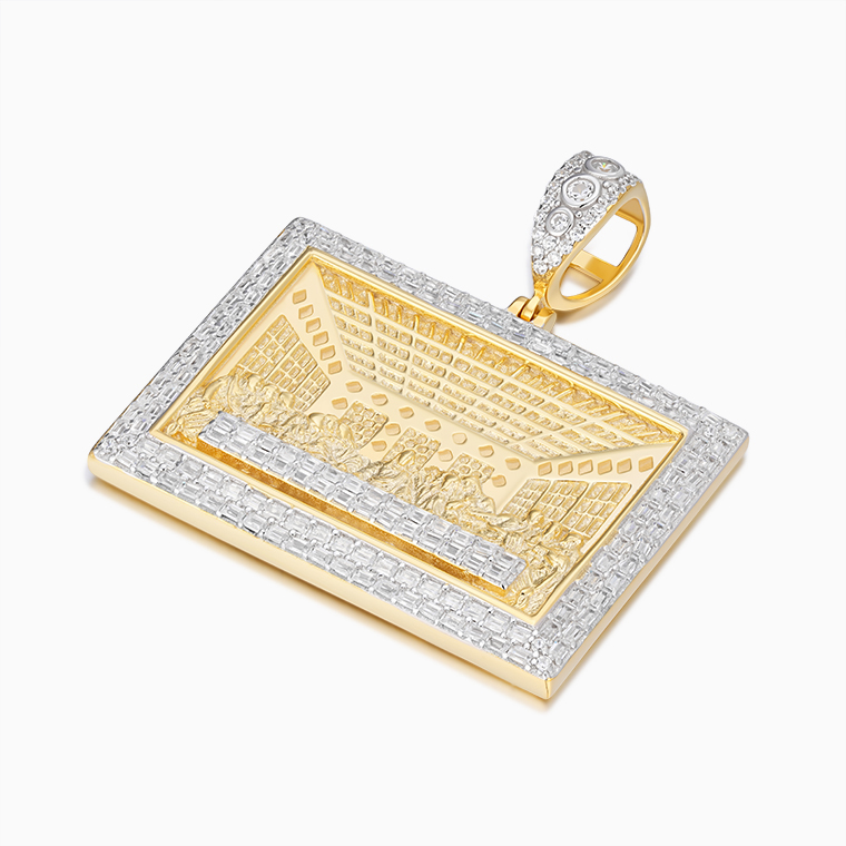 Shining Star Jewelry 14K Gold Plating Moissanite Last Supper Pendant