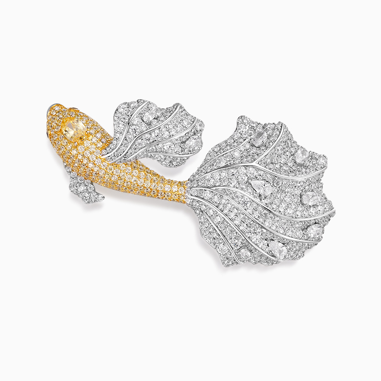 925 sterling silver women's brooch | Moissanite hip hop jewelry | Cvd hip hop jewelry