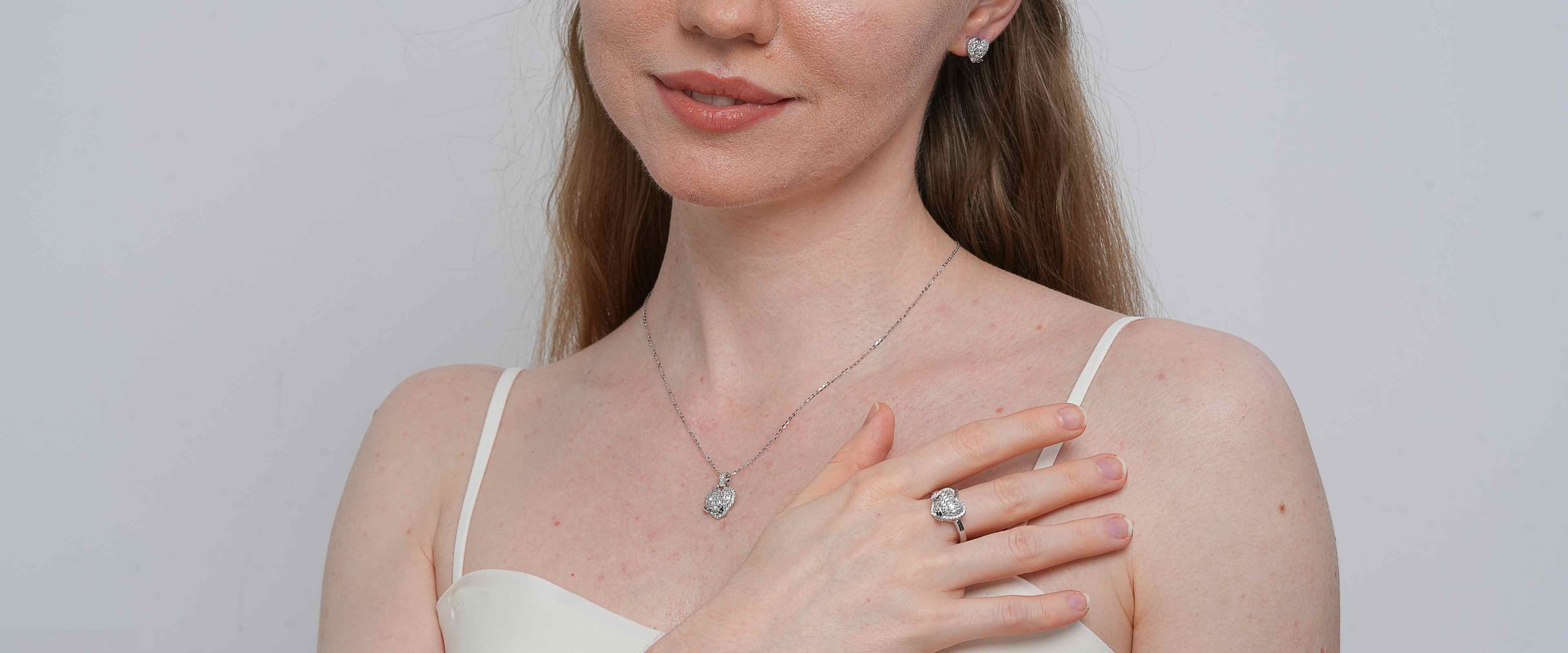 Shining Star Jewelry Luxury Wedding Women Cubic Zirconia Heart Fine Jewelry Set Shining Star Jewelry Luxury Wedding Women Cubic Zirconia Heart Fine Jewelry Set