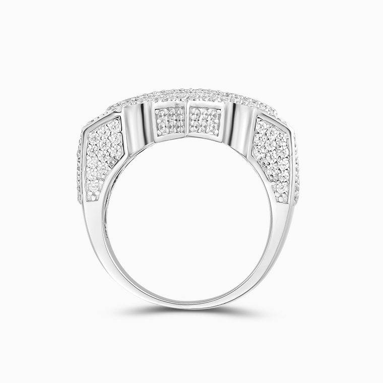 Shining Star Jewelry New Trend Hip Hop Mens Zircon 925 Silver Iced Out King Ring
