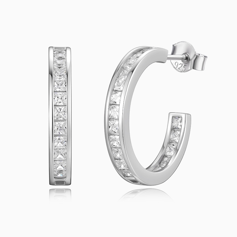 Wholesale Custom Iced Moissanite Silver Earrings