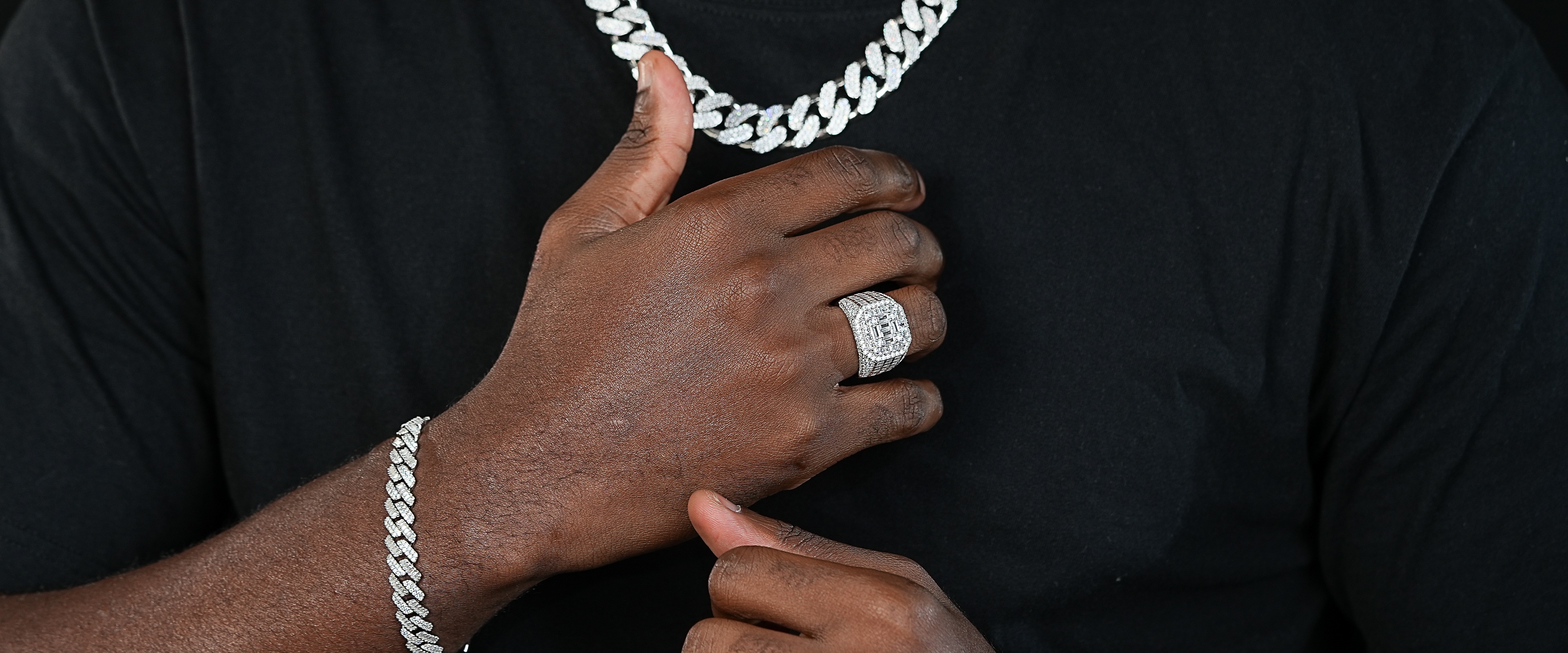 Shining Star Jewelry Square Shape Sparking Moissanite Hip Hop Classic Men Ring