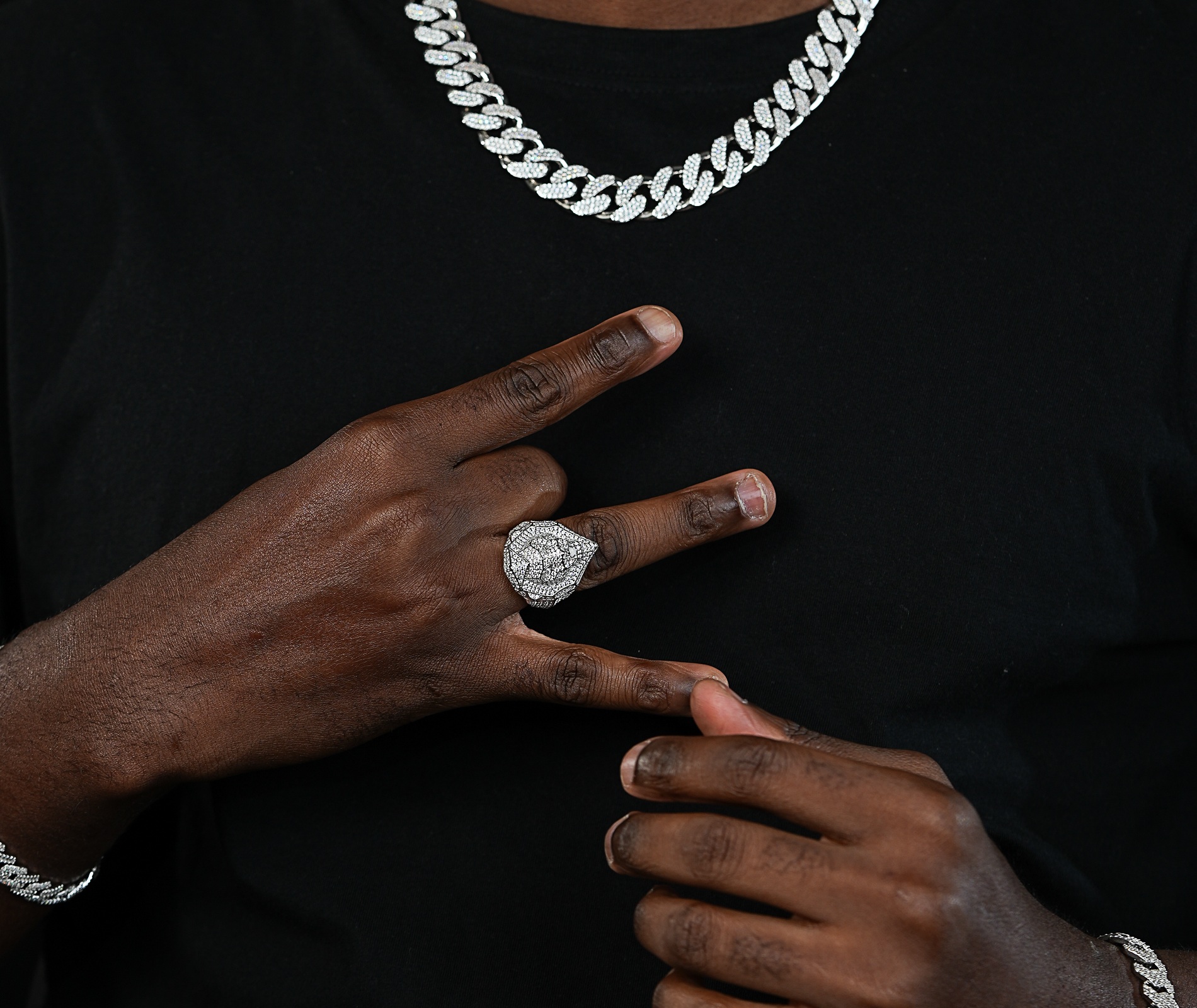 Shining Star Jewelry Hip Hop Men Rock Rapper Moissanite Iced Out Lion Head Ring